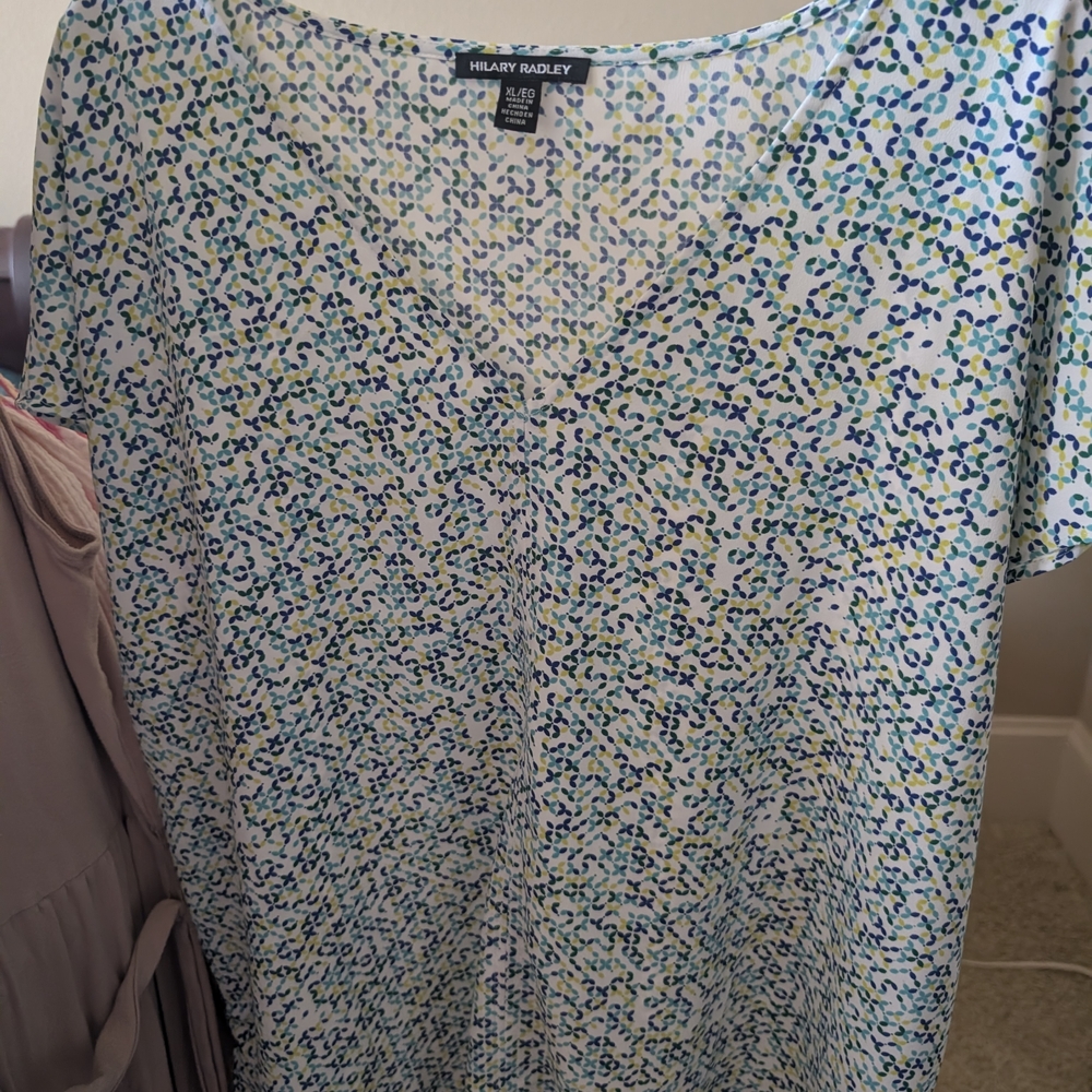 Hilary Radley Women's Multicolor Patterned Blouse